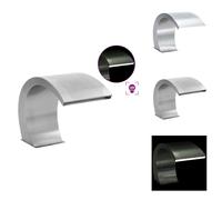vidaXL Cascada para piscina con luces LED, acero inoxidable, 30x60x45 cm - Fuentes y cascadas