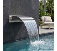 vidaXL Cascada para piscina con luz LED Acero inoxidable 304