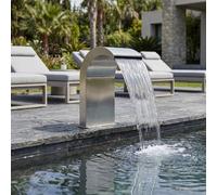 vidaXL Cascada para piscina con luz LED Acero inoxidable 304
