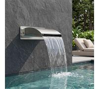 vidaXL Cascada para piscina con luz LED Acero inoxidable 304