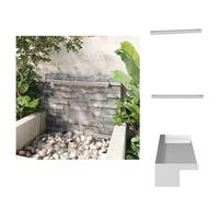vidaXL Cascada para piscina, rectangular, acero inoxidable, 110 cm - Fuentes y cascadas