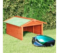 vidaXL Caseta de cortacésped robótico madera maciza abeto 72x87x50 cm