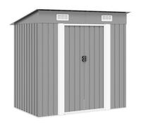 vidaXL Caseta de jardín de metal gris