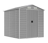 vidaXL Caseta de jardín gris claro 191x215x198 cm acero galvanizado