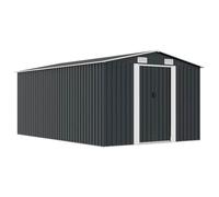 vidaXL Caseta de jardín metálica 257x398x178 cm Antracita