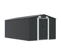 vidaXL Caseta de jardín metálica 257x398x178 cm Antracita