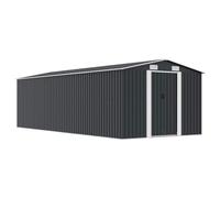 vidaXL Caseta de jardín Metal Antracita 257x580x181 cm