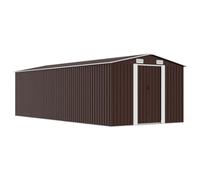 vidaXL Caseta de jardín metal marrón 257x580x181 cm