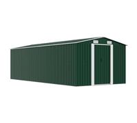 vidaXL Caseta de jardín Metal Verde 257x580x181 cm