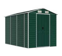 vidaXL Caseta de jardín verde 191x300x198 cm acero galvanizado