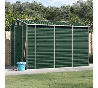 vidaXL Caseta de jardín verde 191x300x198 cm acero galvanizado