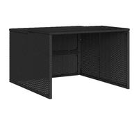 vidaXL Caseta de Robot cortacésped ratán sintético Negro 86x90x52/57cm