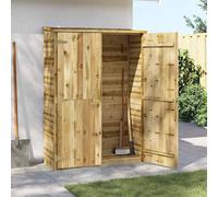 vidaXL Caseta herramientas jardín madera pino impregnada 123x50x171 cm