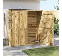 vidaXL Caseta herramientas jardín madera pino impregnada 163x50x171 cm