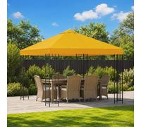 vidaXL Cenador 3 x 3 m Amarillo Poliéster y Acero 190 gsm