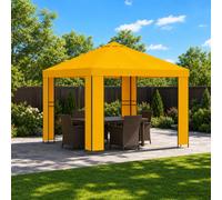 vidaXL Cenador 3 x 3 m Amarillo Poliéster y Acero 190 gsm