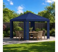 vidaXL Cenador 3 x 3 m Azul Poliéster y Acero 190 gsm