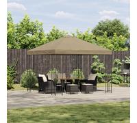 vidaXL Cenador 3 x 3 m Beige Poliéster y Acero 190 gsm