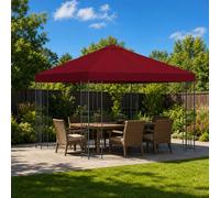 vidaXL Cenador 3 x 3 m Burdeos Poliéster y Acero 190 gsm