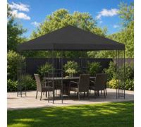 vidaXL Cenador 3 x 3 m Gris antracita Poliéster y Acero 190 gsm