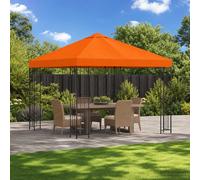 vidaXL Cenador 3 x 3 m Naranja Poliéster y Acero 190 gsm