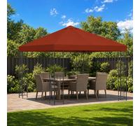vidaXL Cenador 3 x 3 m Terracota Poliéster y Acero 190 gsm