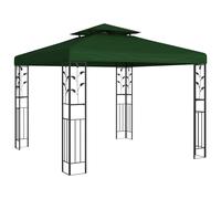vidaXL Cenador 3 x 3 x 2,68 m Verde Poliéster y Acero