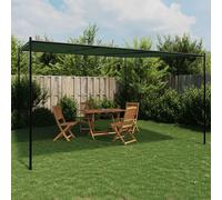 vidaXL Cenador 4 x 3,98 x 2,67 m Verde Poliéster y Acero