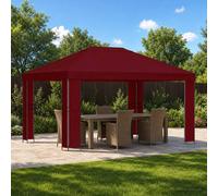 vidaXL Cenador 4 x 3 m Burdeos Poliéster y Acero 190 gsm