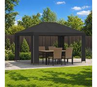 vidaXL Cenador 4 x 3 m Gris antracita Poliéster y Acero 190 gsm