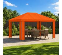 vidaXL Cenador 4 x 3 m Naranja Poliéster y Acero 190 gsm