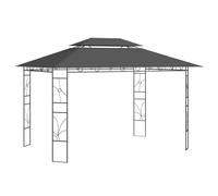 vidaXL Cenador 4x3x2,7 m 160 g/m² Parasol Pérgola Jardín Patio Toldo Color Crema, Antracita, Taupé y mas
