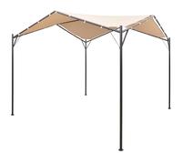 vidaXL Cenador 4x4 m de acero beige - Resistente al agua