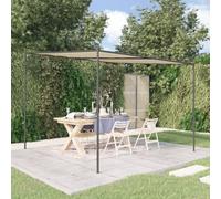 vidaXL Cenador Acero y Tela Beige 3x3 m 180 g/m²