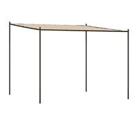 vidaXL Cenador Acero y Tela Beige 3x3 m 180 g/m², toldo, Carpa para Eventos, cenador de Camping, Dosel, Carpa para Fiestas, cenador de jardín