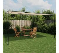 vidaXL Cenador acero y tela beige 4x4 m 180 g/m²