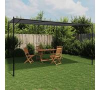 vidaXL Cenador de acero y tela gris antracita 4x4 m 180 g/m² - dosel para jardín