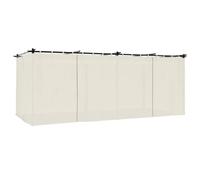 vidaXL Cenador Pabellón de jardín con cortinas de acero color crema 6x3 m
