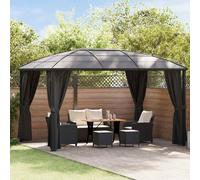 vidaXL Cenador con cortinas gris antracita 400x300x265 cm