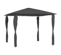 vidaXL Cenador con cubiertas de postes antracita 3x3x2,6 m 160 g/m²