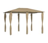 vidaXL Cenador con cubiertas de postes taupé 3x4x2,6 m 160 g/m²