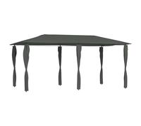 vidaXL Cenador con cubiertas postes antracita 2,98x5,3x2,59 m 160 g/m²