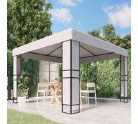 Cenador Con Doble Techo Blanco 3x3 M Vidaxl