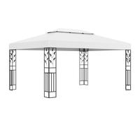 vidaXL Cenador con doble techo blanco 3x4 m