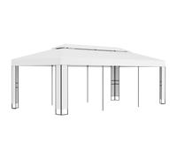 Cenador Con Doble Techo Blanco 3x6 M Vidaxl