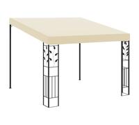vidaXL Cenador con Montaje en la Pared 3x3x2,5 m Toldo Parasol Color Antracita, Crema, y mas