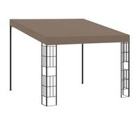 vidaXL Cenador con montaje en la pared gris taupe 3x3 m