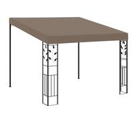 vidaXL Cenador con montaje en la pared gris taupe 3x3x2,5 m