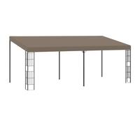 vidaXL Cenador con montaje en la pared gris taupe 6x3 m