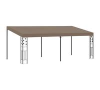 vidaXL Cenador con montaje en la pared gris taupe 6x3x2,5 m